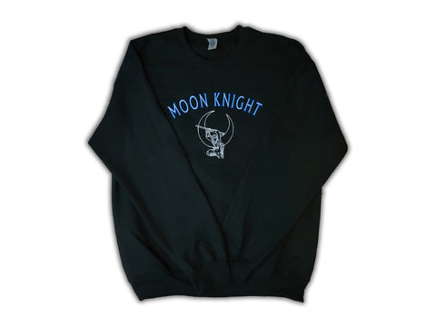 Black Moon Knight Embroidered Sweater