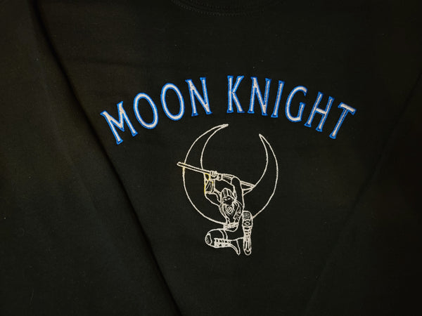 Black Moon Knight Embroidered Sweater