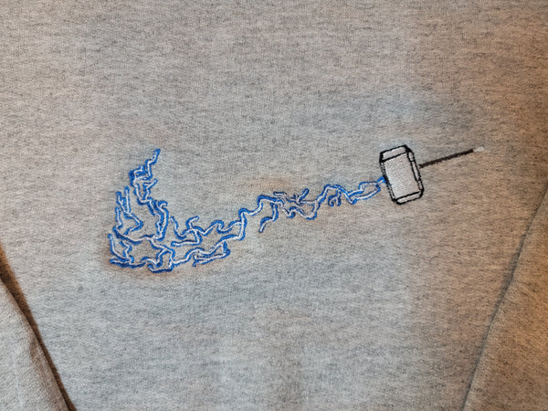 Thunder Swoosh Embroidered Sweater