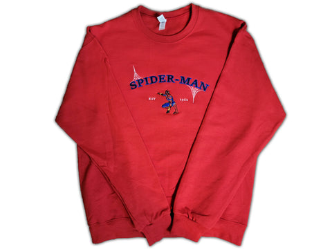 Vintage Style Spidey Embroidered Crew