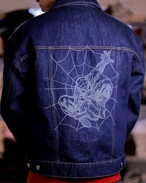 Spidey Laser Engraved Denim Jacket